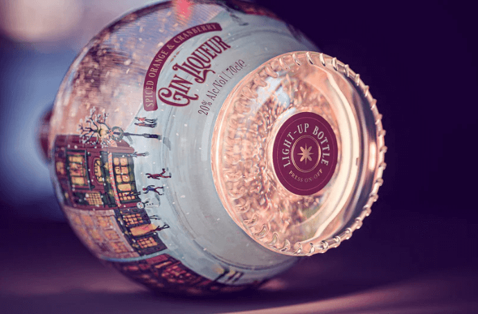 Christmas Globe gin dno butelki